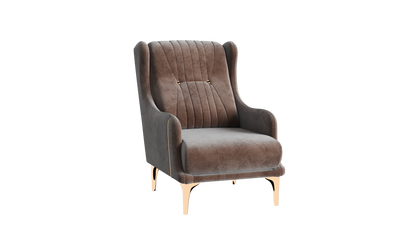 Angel Upholstered Accent Armchair Brown