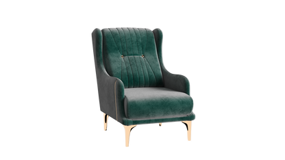 Angel Upholstered Accent Armchair Green