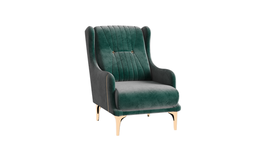 Angel Upholstered Accent Armchair Green