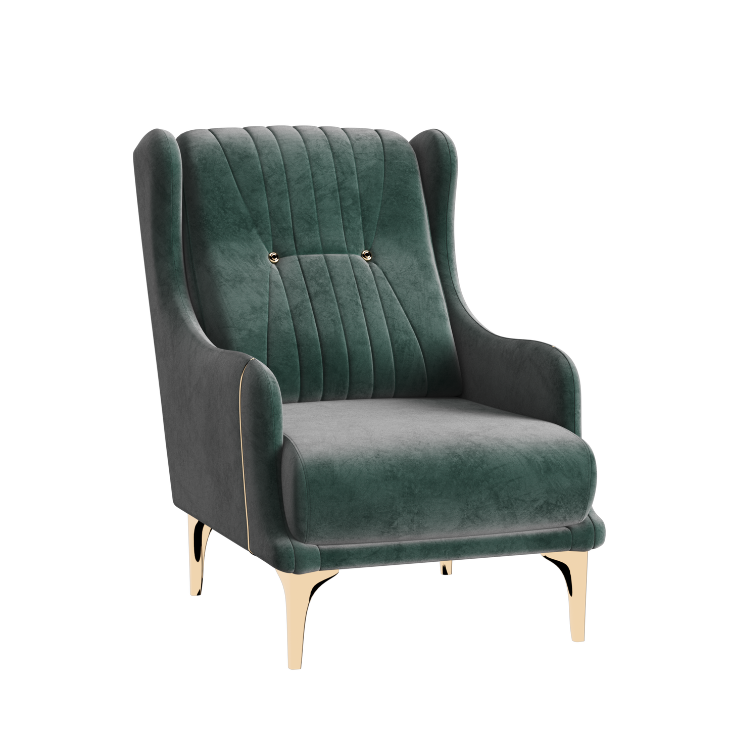 Angel Upholstered Accent Armchair Green