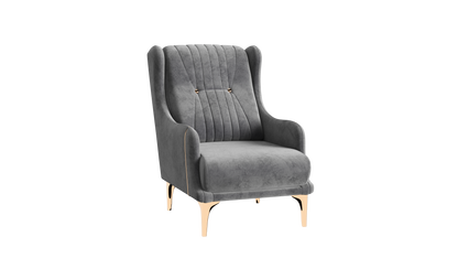 Angel Upholstered Accent Armchair Grey