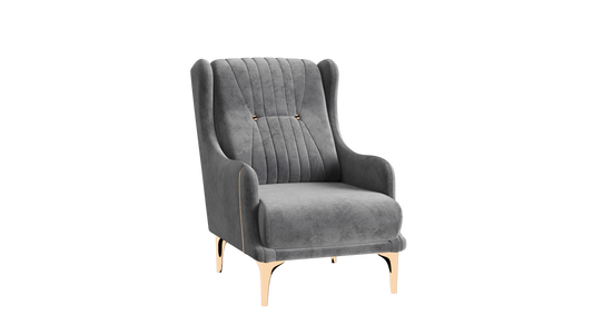 Angel Upholstered Accent Armchair Grey