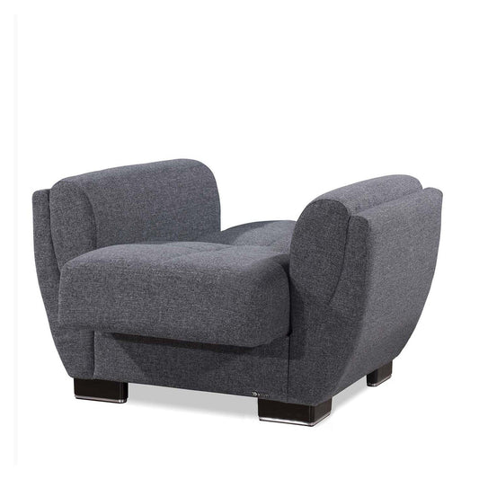 Armada Air Upholstered Convertible Armchair with Storage Grey Polyester