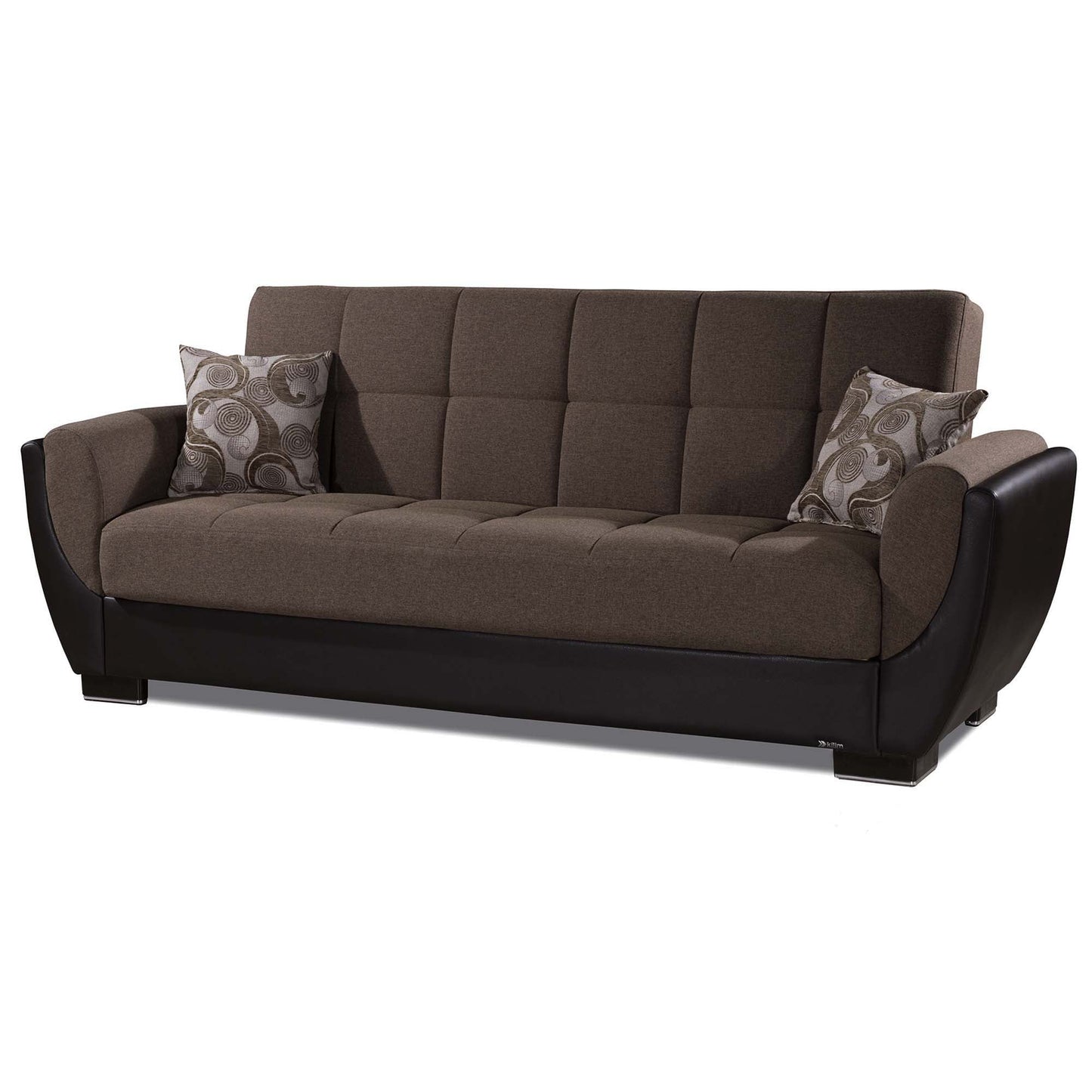 Armada Air Upholstered Convertible Sofabed with Storage Brown/Brown-PU Polyester