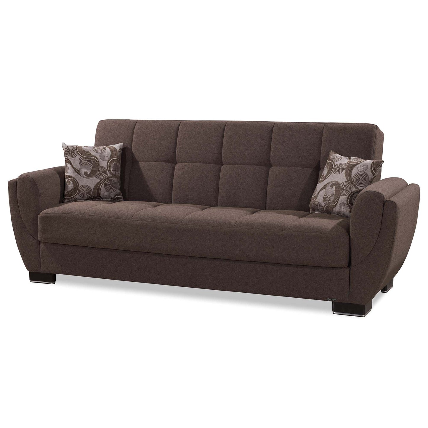 Armada Air Upholstered Convertible Sofabed with Storage Brown Polyester