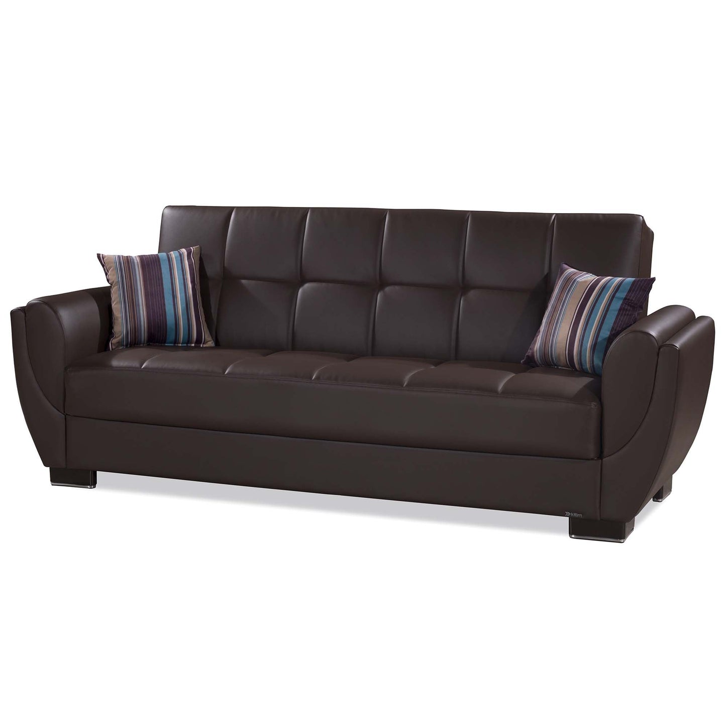 Armada Air Upholstered Convertible Sofabed with Storage Brown-PU