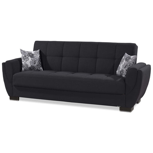 Armada Air Upholstered Convertible Sofabed with Storage Dark Blue Polyester