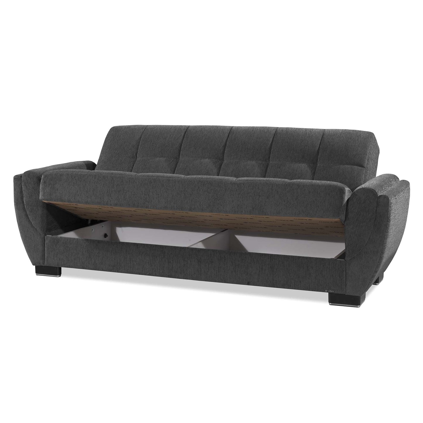 Armada Air Upholstered Convertible Sofabed with Storage Grey Chenille