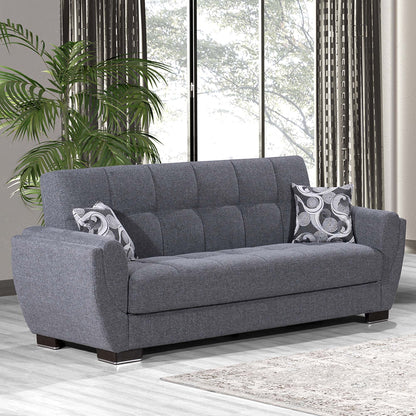 Armada Air Upholstered Convertible Sofabed with Storage Grey Polyester