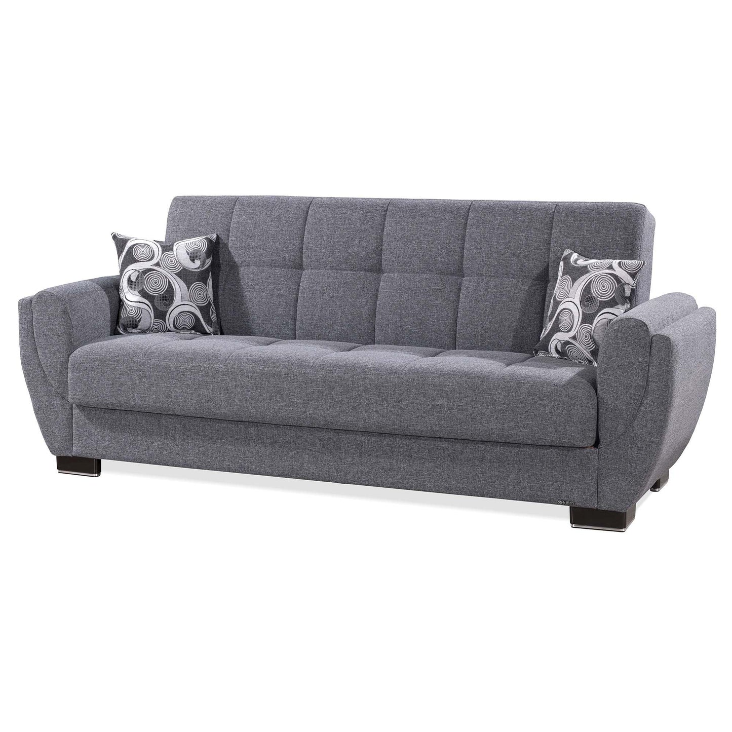 Armada Air Upholstered Convertible Sofabed with Storage Grey Polyester