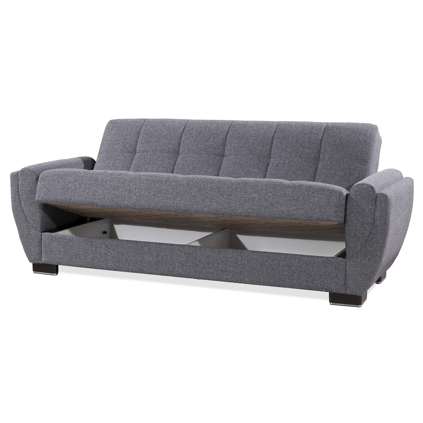 Armada Air Upholstered Convertible Sofabed with Storage Grey Polyester