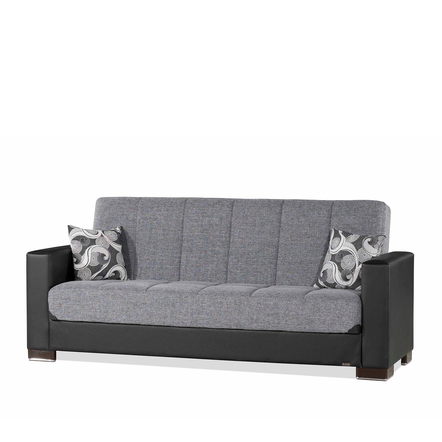 Armada Upholstered Convertible Sofabed with Storage Grey/Black-PU Polyester