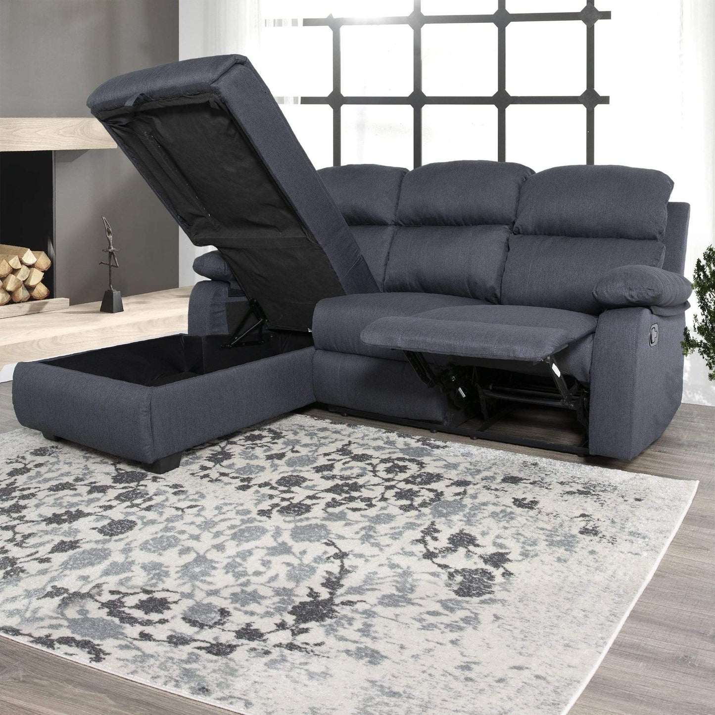 Aspen Reclining Sectional With Storage
