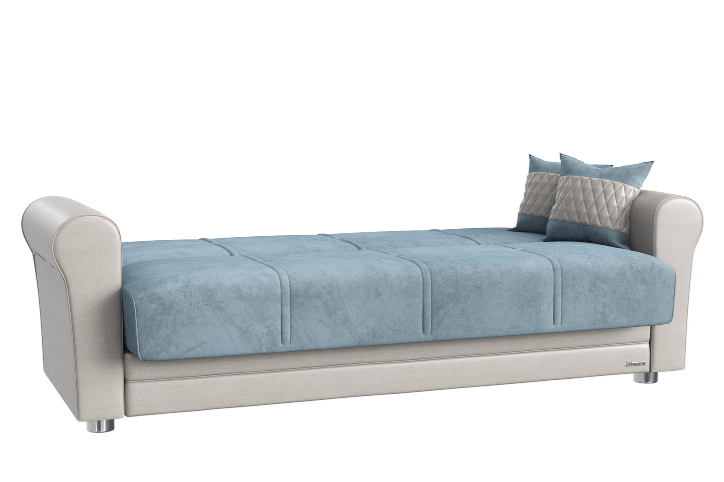 Avalon Upholstered Convertible Sofabed with Storage Blue