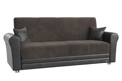 Avalon Upholstered Convertible Sofabed with Storage Grey