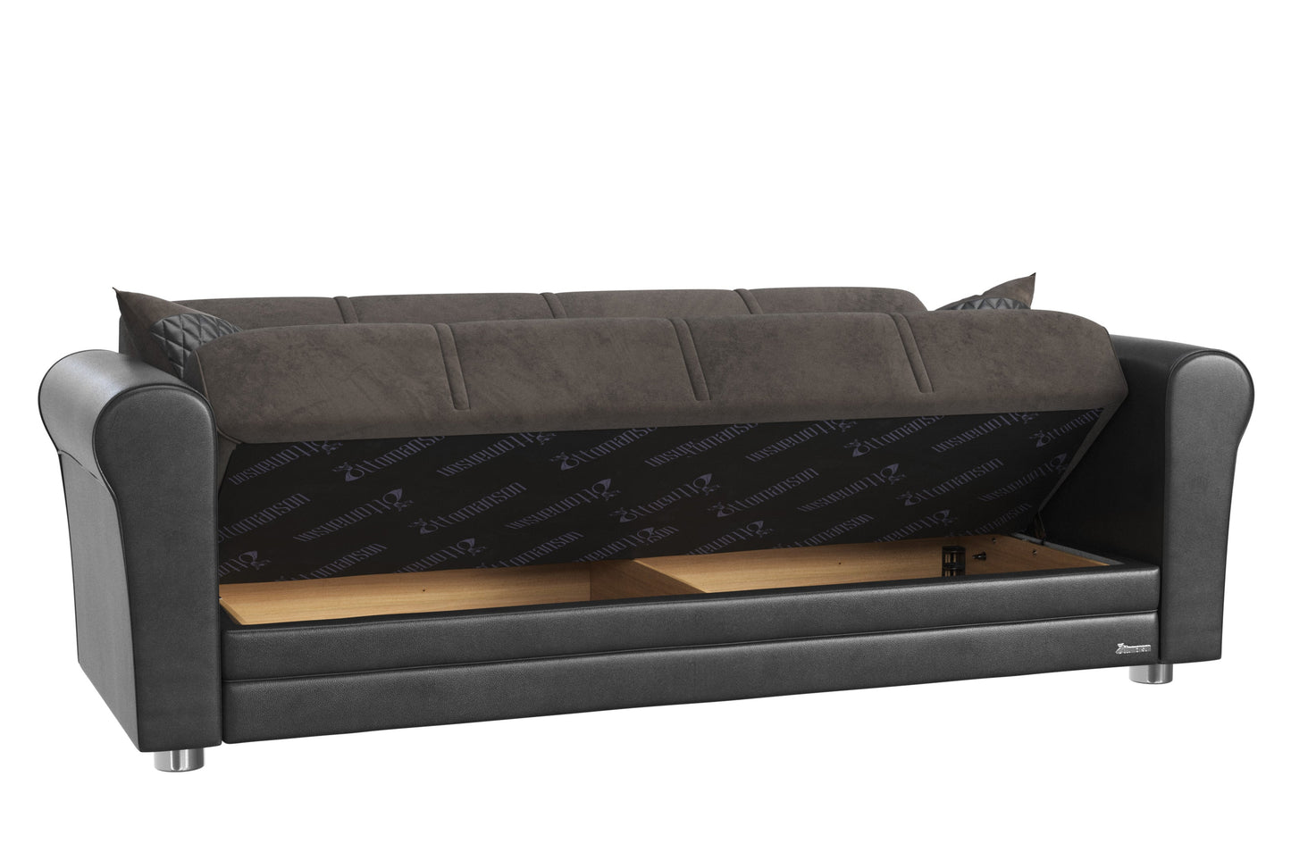 Avalon Upholstered Convertible Sofabed with Storage Grey