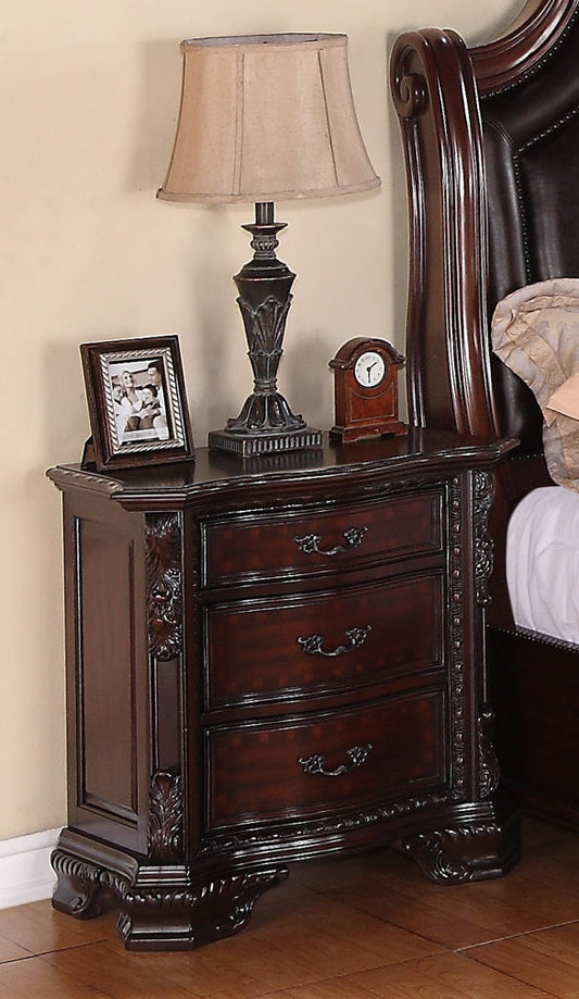 Crown Mark Furniture Sheffield Nightstand in Dark Cherry image