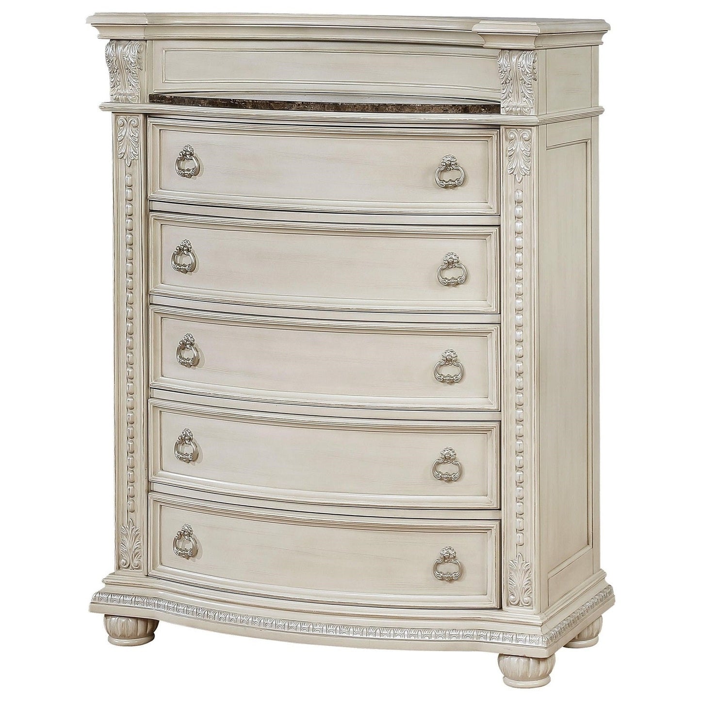 Crown Mark Stanley Chest in Antique White image