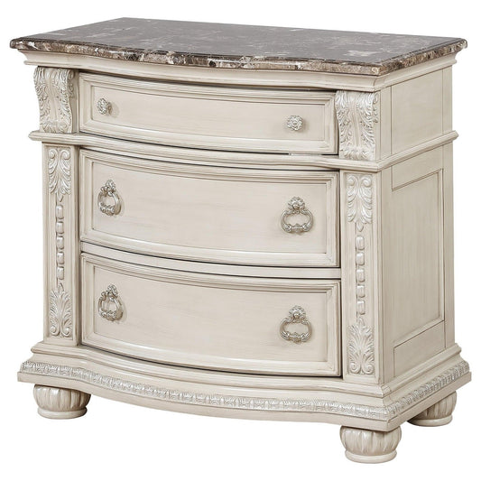 Crown Mark Stanley Nightstand in Antique White image