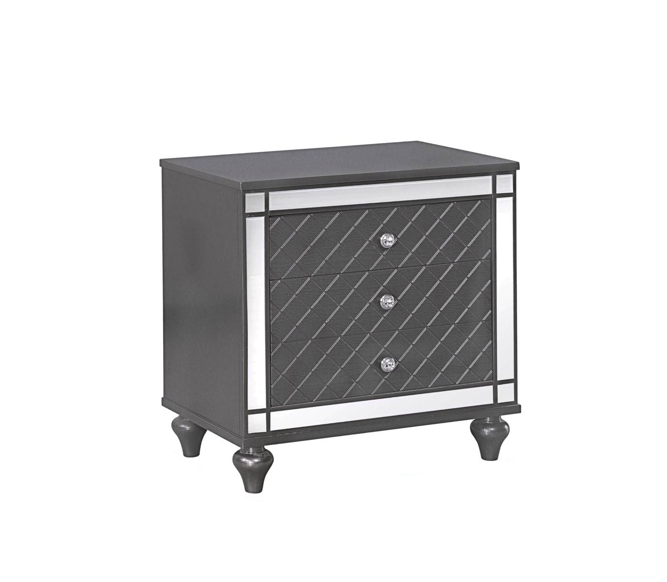 Crown Mark Refino Nightstand in Gray image