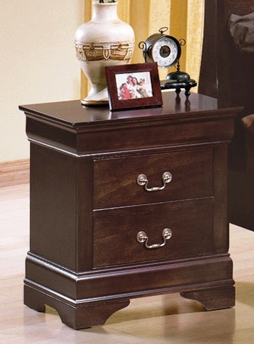 Crown Mark Furniture Louis Philip Nightstand in Dark Cherry image