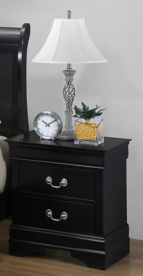 Crown Mark Furniture Louis Philip Nightstand in Black image