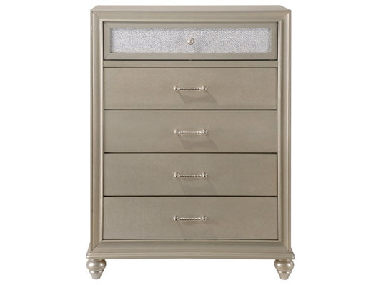 Crown Mark Furniture Lila Chest in Champagne Faux image