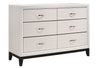 Crown Mark Akerson 6 Drawers Dresser in Chalk image