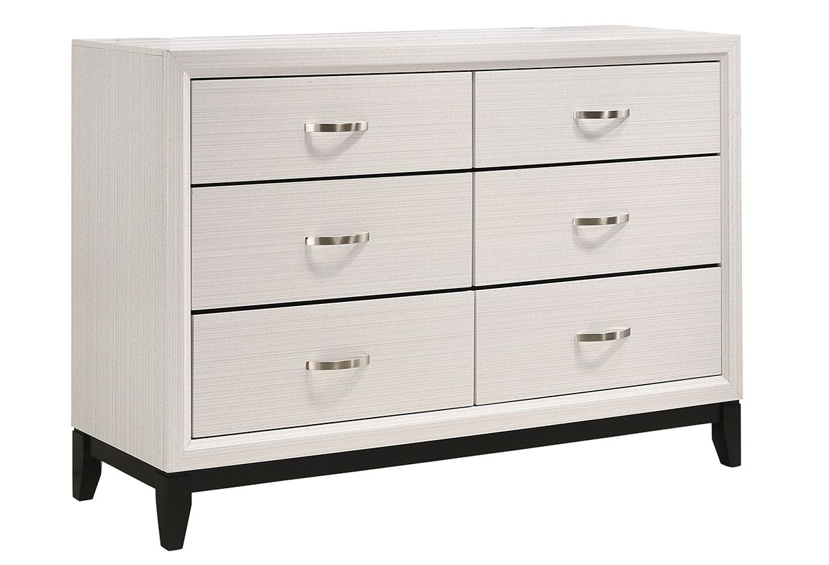 Crown Mark Akerson 6 Drawers Dresser in Chalk image