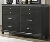 Crown Mark Frampton Drawers Dresser in Gray image