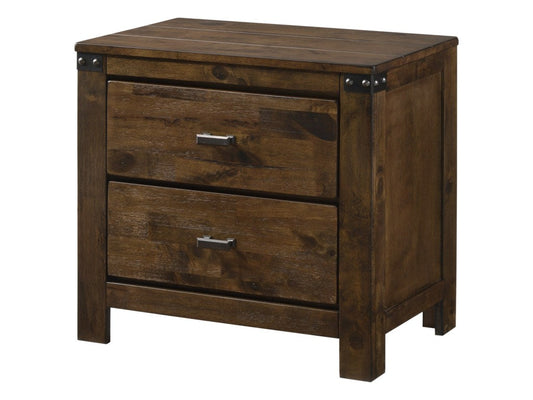 Crown Mark Furniture Curtis Night Stand in Rustic image