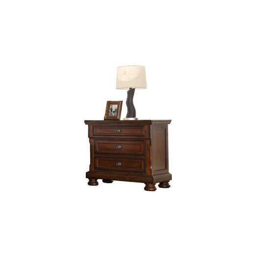 Galaxy Home Baltimore Nighstand made with Wood Drak Walnut Wood