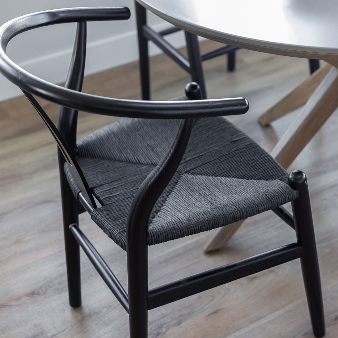 Jessbul Wishbone Dining Chair - Matte Black