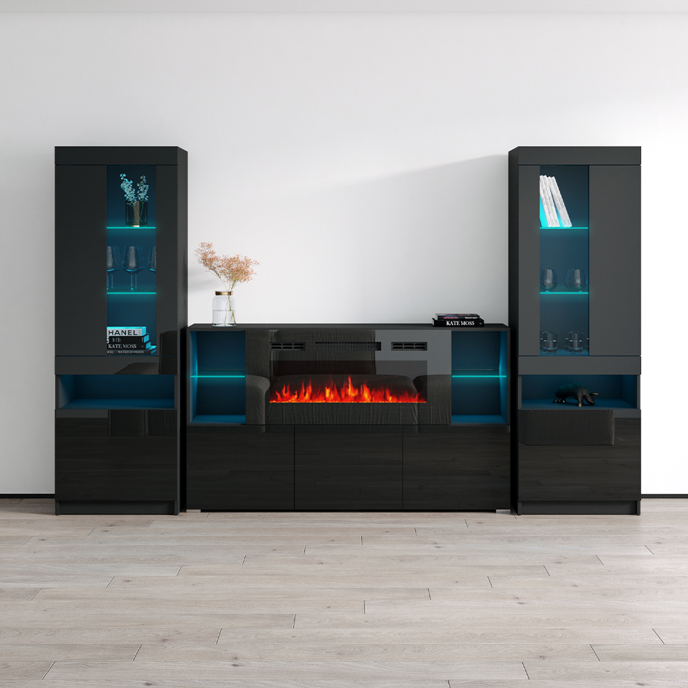 Komi 03 Fireplace Entertainment Center - Meble Furniture