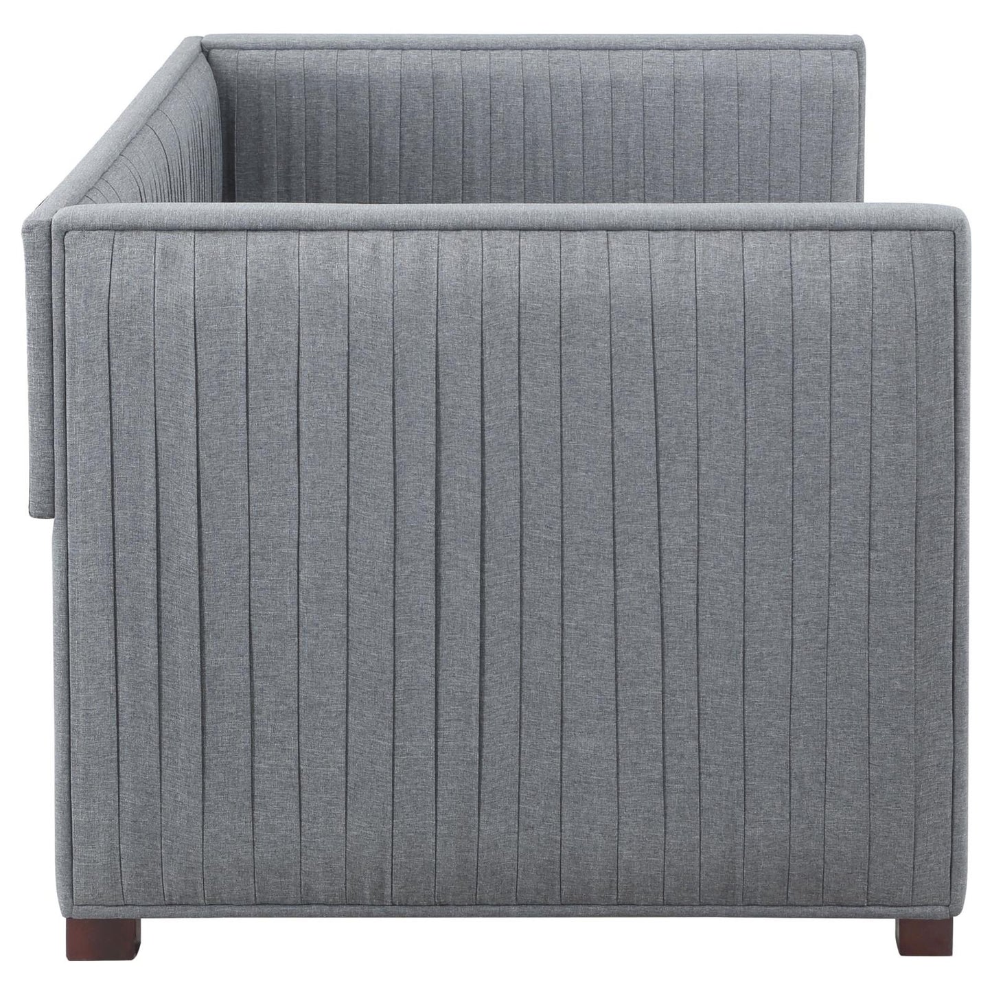 Brodie Gray Upholstered Twin Daybed with Trundle