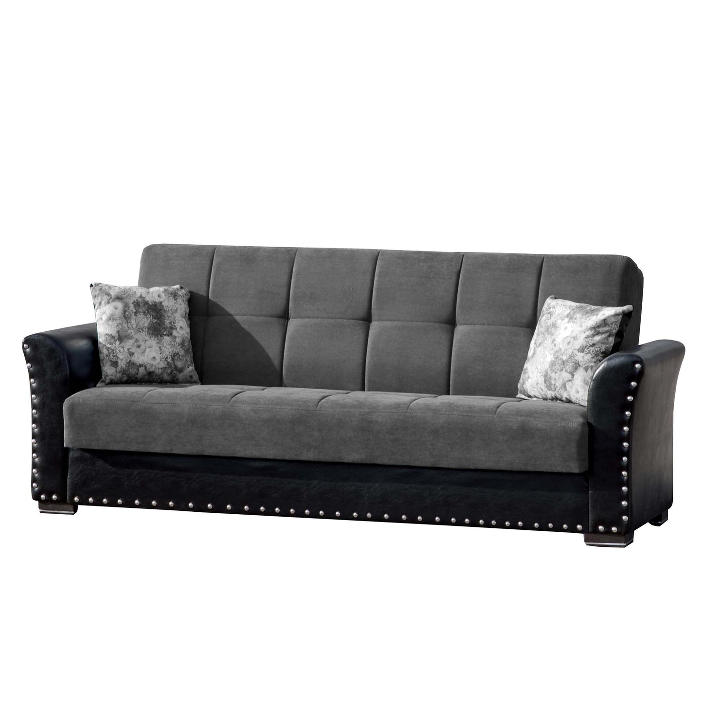 Diva Upholstered Convertible Sofabed with Storage Grey