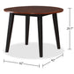 Evant Round Drop-Leaf Dining Table - Black