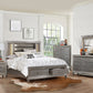 Tamsin Silver/Gray Metallic LED Upholstered Storage Platform Bedroom Set