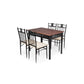 Topbuy 5 Piece Dining Set Wood Metal Table and Chairs Kitchen Furniture