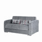 Ferra Fashion Upholstered Convertible Loveseat with Storage Grey