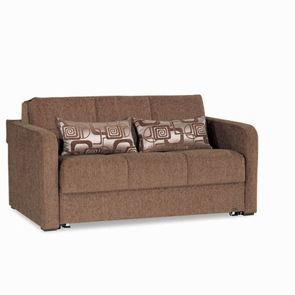 Ferra Fashion Upholstered Convertible Sofabed with Storage Brown