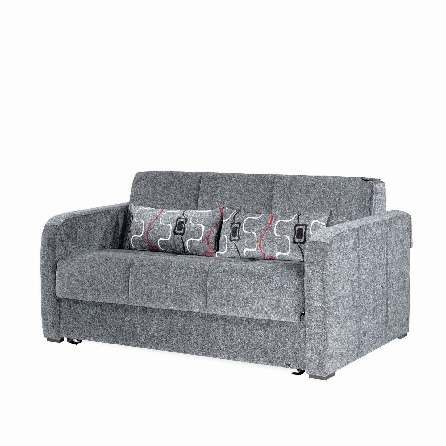 Ferra Fashion Upholstered Convertible Sofabed with Storage Grey