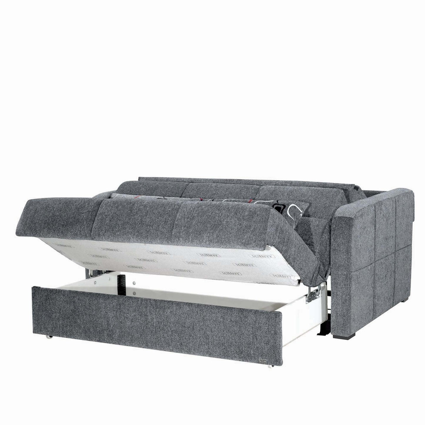 Ferra Fashion Upholstered Convertible Sofabed with Storage Grey