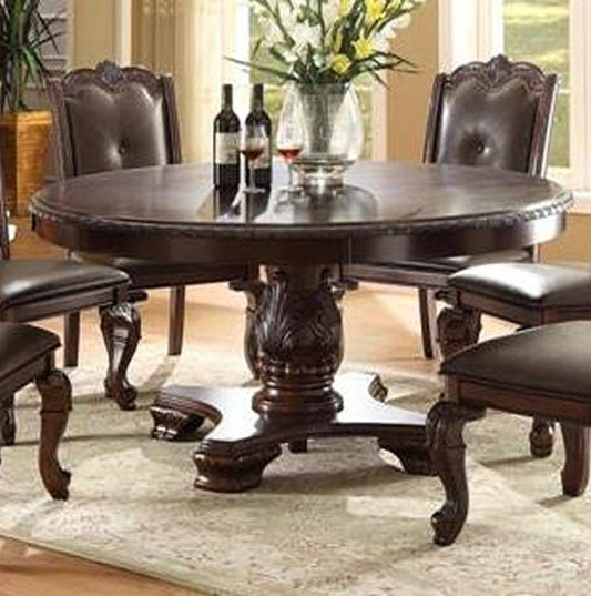 Crown Mark Kiera Round Dining Table in Rich Brown image