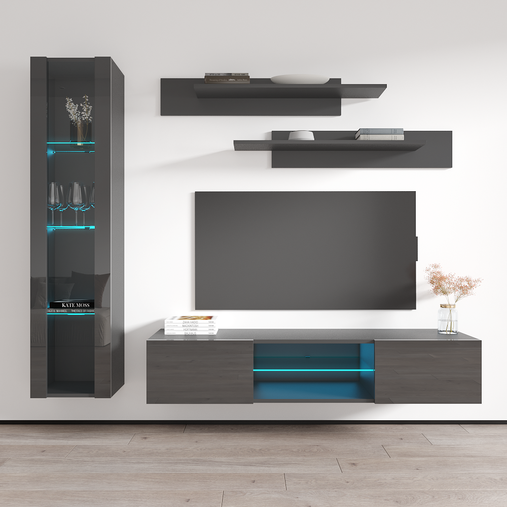 Fly G 33TV Floating Entertainment Center - Meble Furniture