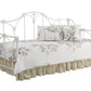 Halladay White Twin Metal Daybed with Floral Frame