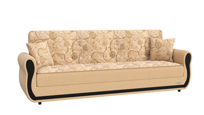 Havana Upholstered Convertible Sofabed with Storage Beige