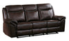 Homelegance Furniture Aram Double Glider Reclining Sofa in Brown 8206BRW-3 image