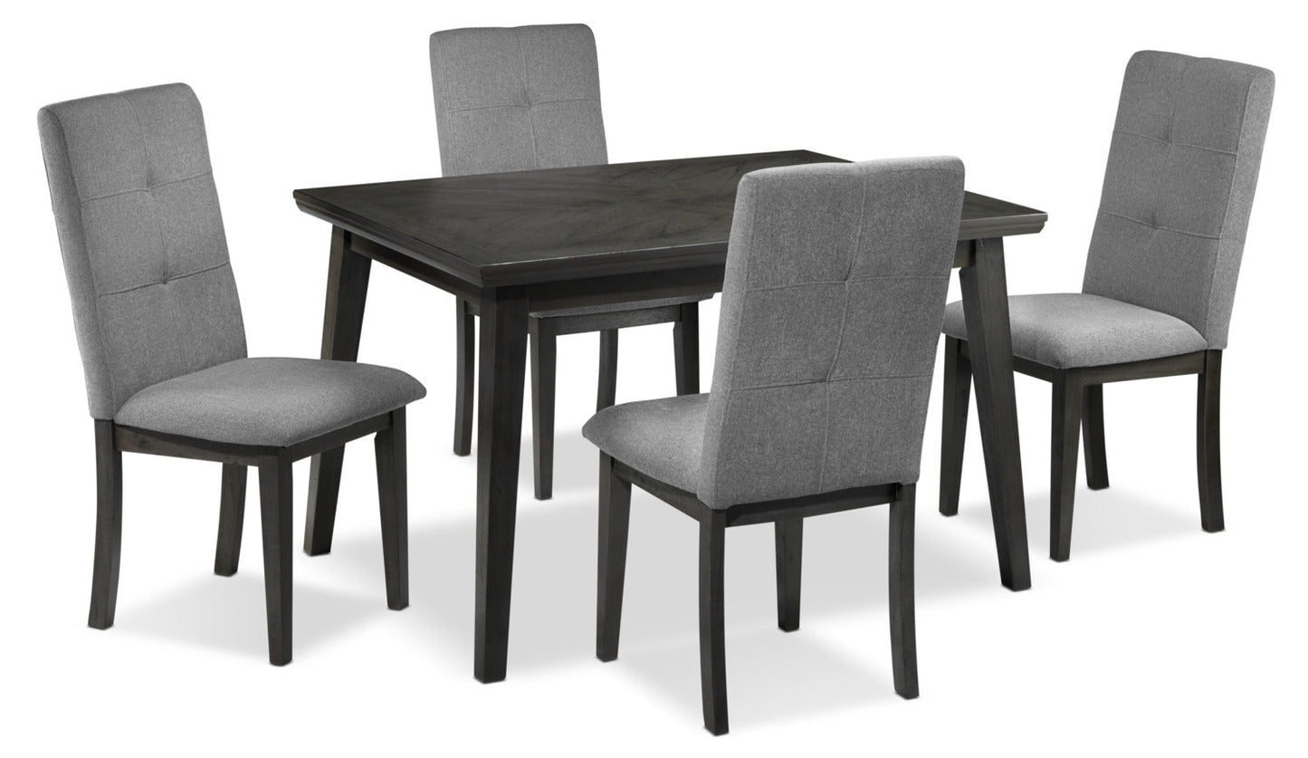 Carrigart 5-Piece Dinette Set - Grey