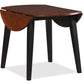 Evant Round Drop-Leaf Dining Table - Black